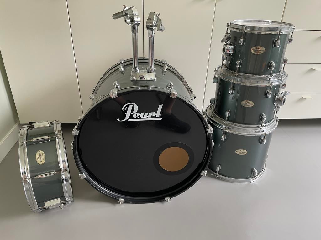 Pearl Forum Series drumstel, met hardware en bekkenset, Muziek en Instrumenten, Ophalen, Gebruikt, Pearl