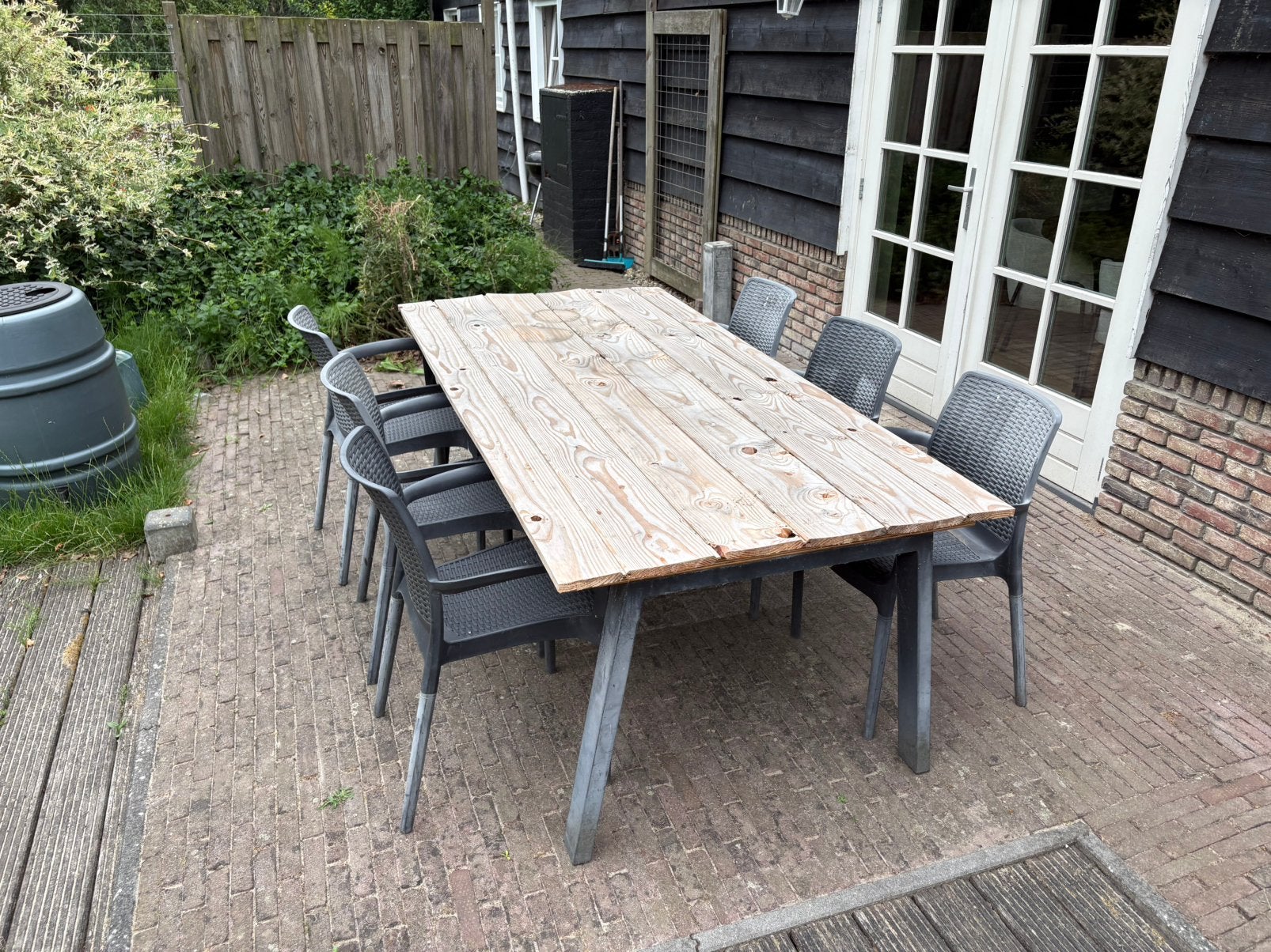 Tuintafel met 6 stoelen - opnnapset, Ophalen, Zo goed als nieuw