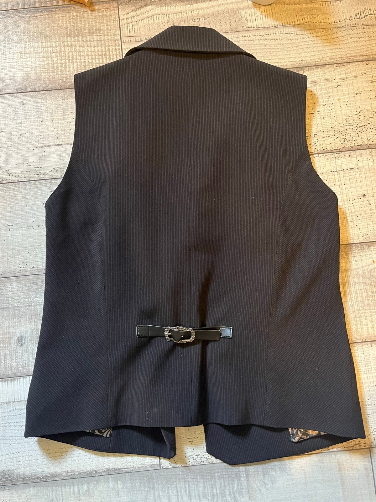 Etam Miss Zwart Gilet met Patroon Voering, Kleding | Dames, Ophalen of Verzenden, Zo goed als nieuw, Maat 38/40 (M), Zwart
