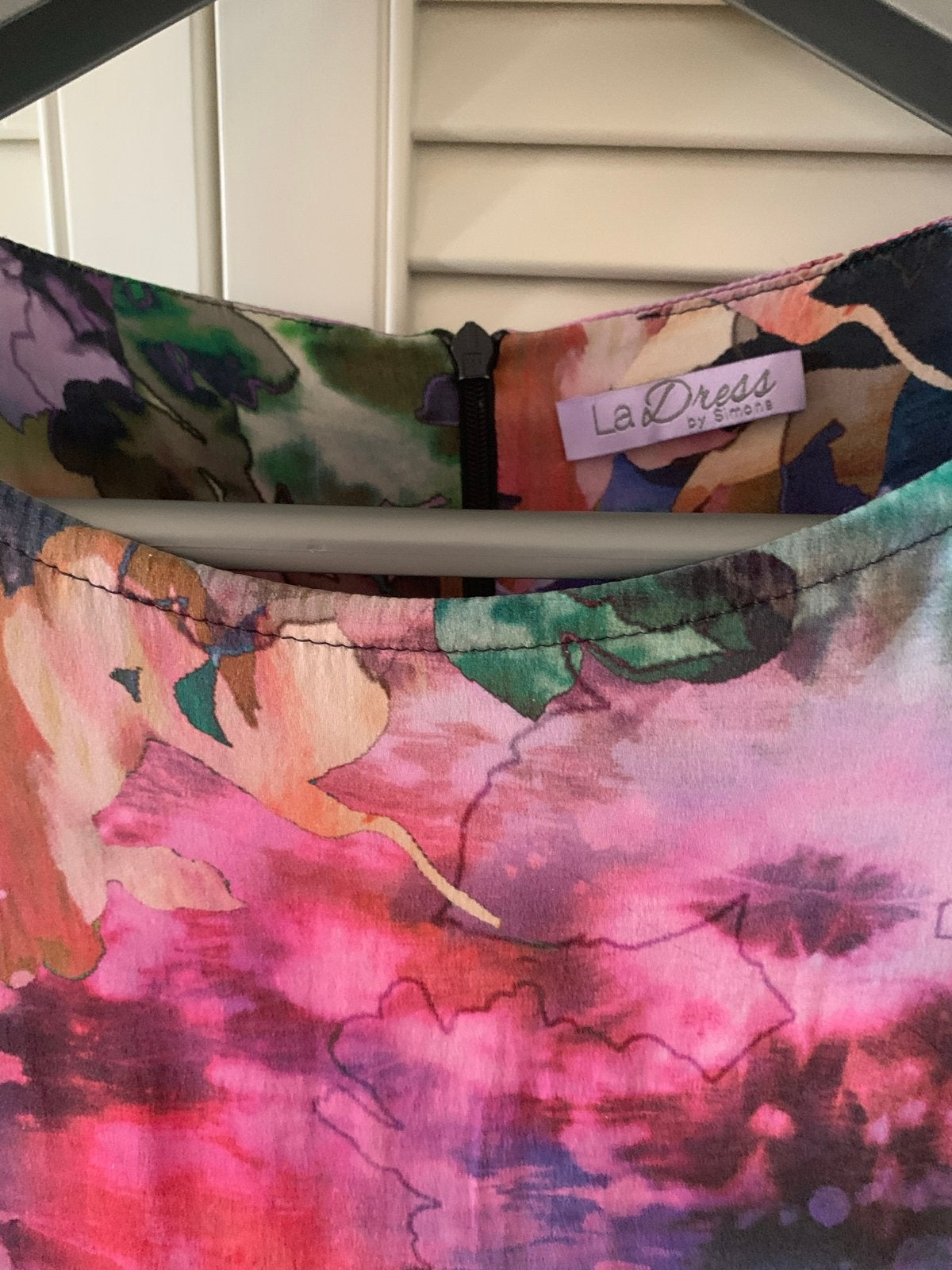 Exclusieve LA DRESS BY SIMONE zijden jurk - Maat XXL, Meerkleurig, Maat 46/48 (XL) of groter, Ophalen of Verzenden, Zo goed als nieuw