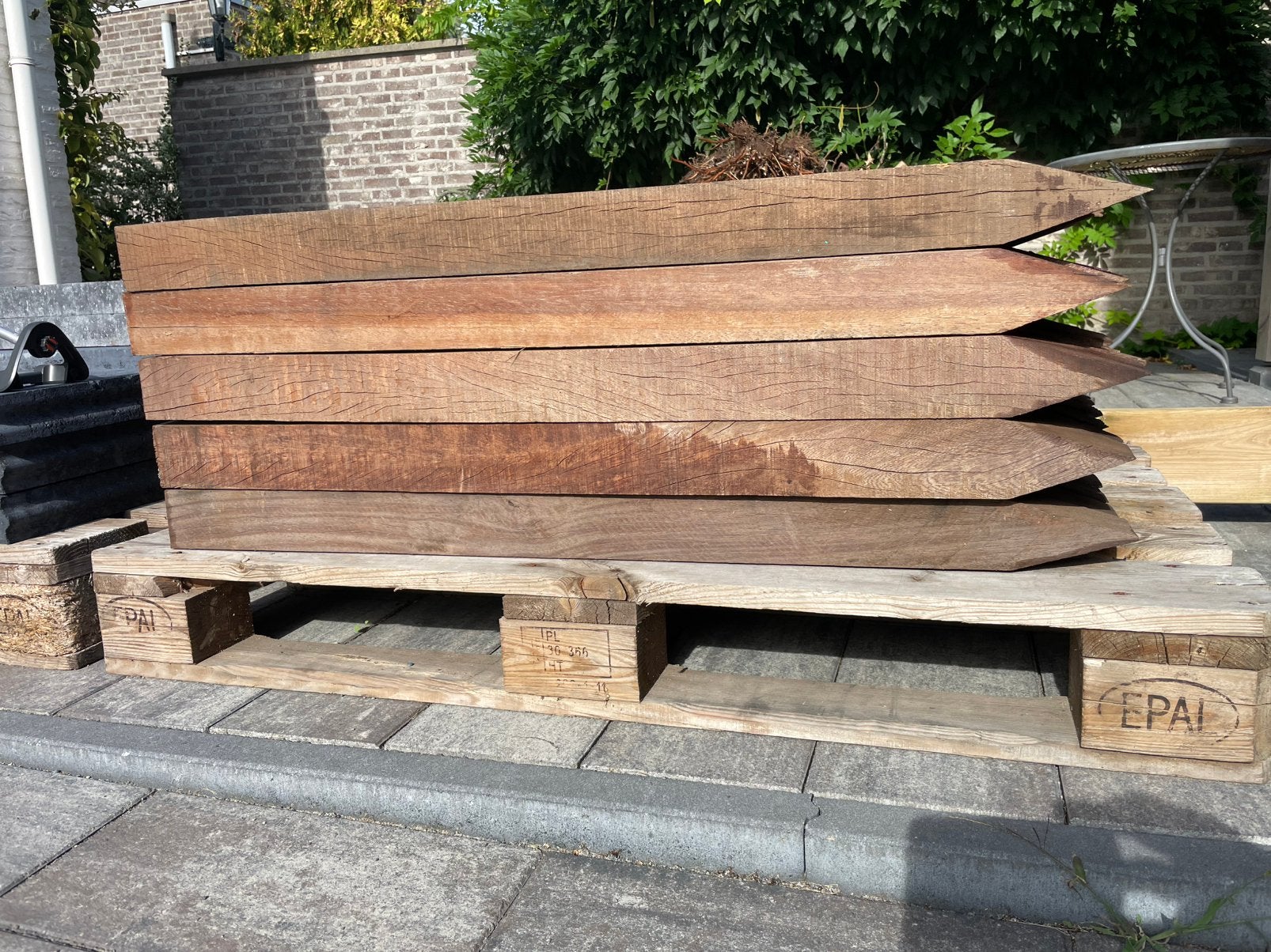 Azobe paaltjes, Tuin en Terras, Ophalen, Nieuw, Hout