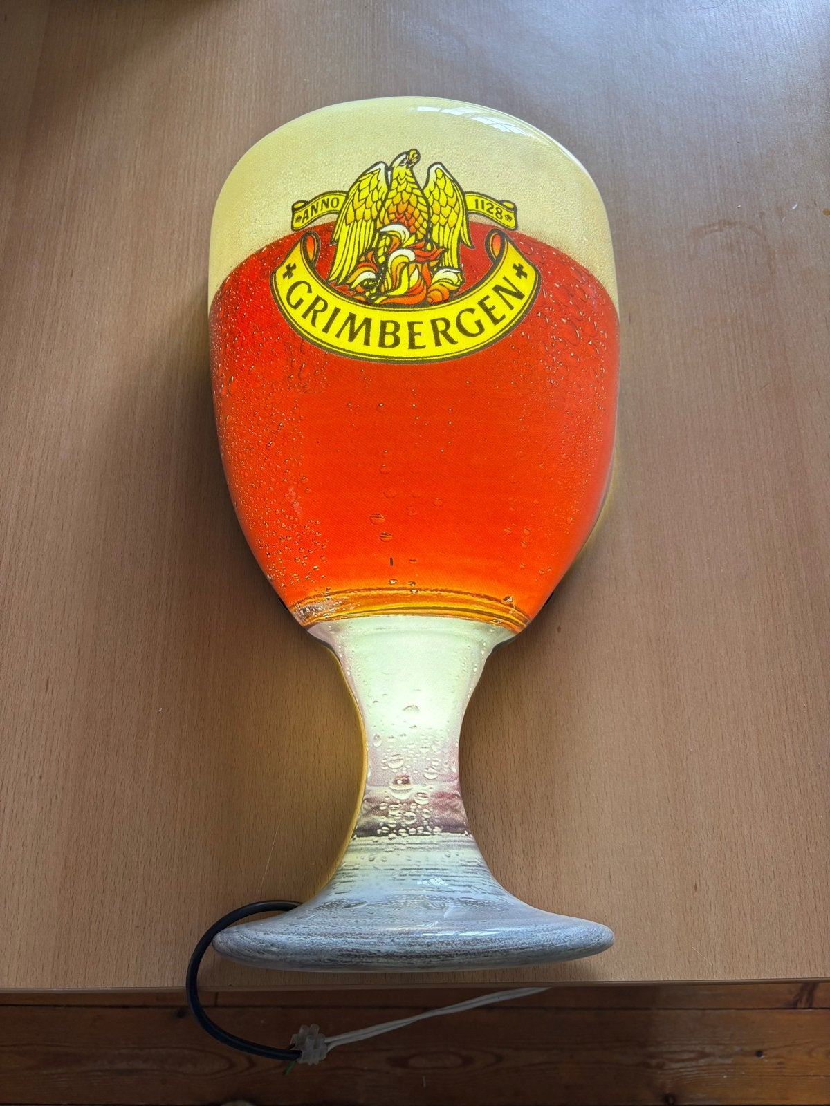 Grimbergen Bierglas Lichtreclame - Vintage Decoratie, Ophalen