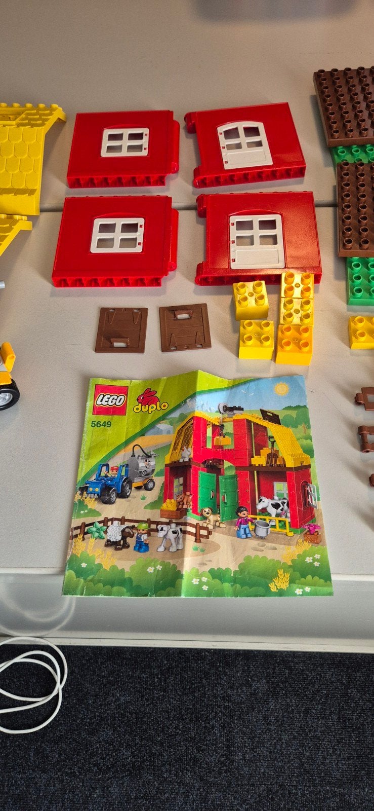 Lego Duplo Boerderij 5649 met tractor en dieren, Compleet, Gebruikt, Overige thema's, Ophalen of Verzenden