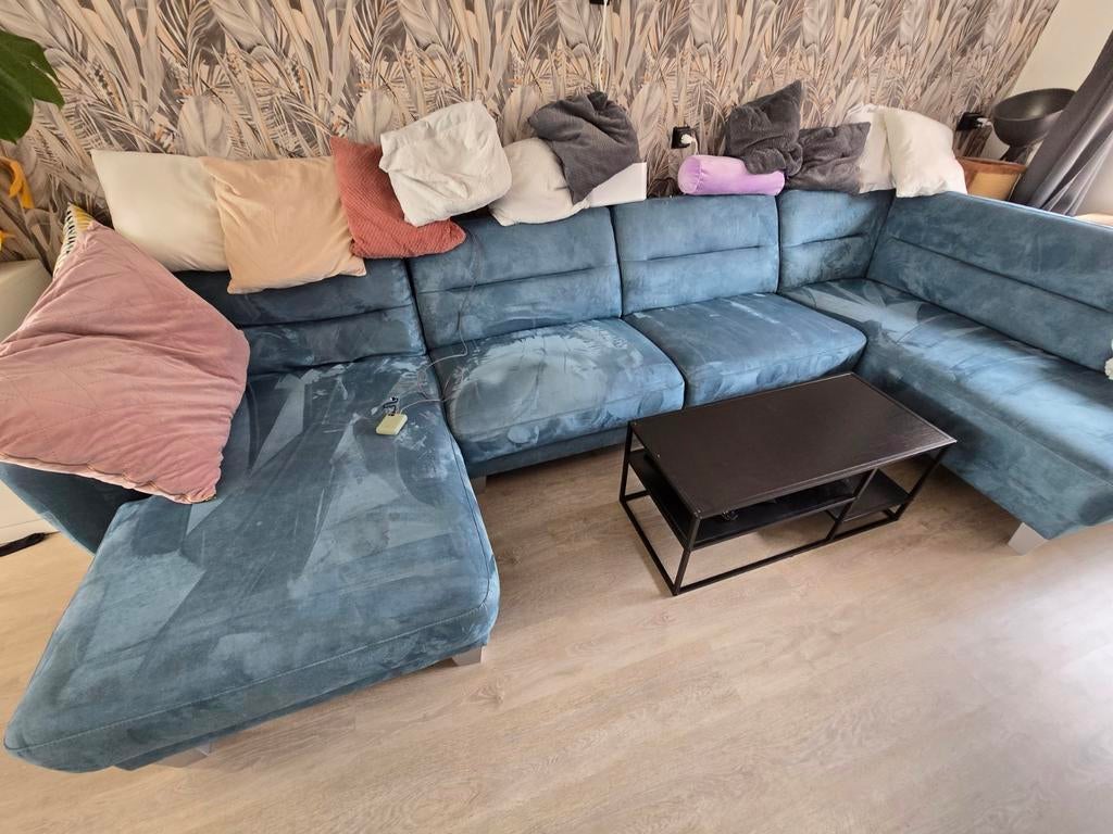 Grote Henders&Hazel Hoekbank in Blauw - Comfortabel en Ruim, Gebruikt, Hoekbank, 300 cm of meer, Ophalen of Verzenden
