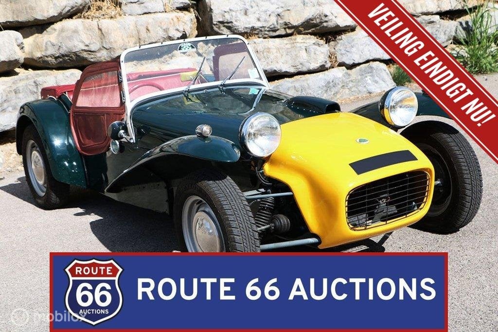 Lotus Seven S2 | 1962 | Route 66 Auctions, Auto's, Overige carrosserieën, Zwart, Bedrijf, Handgeschakeld
