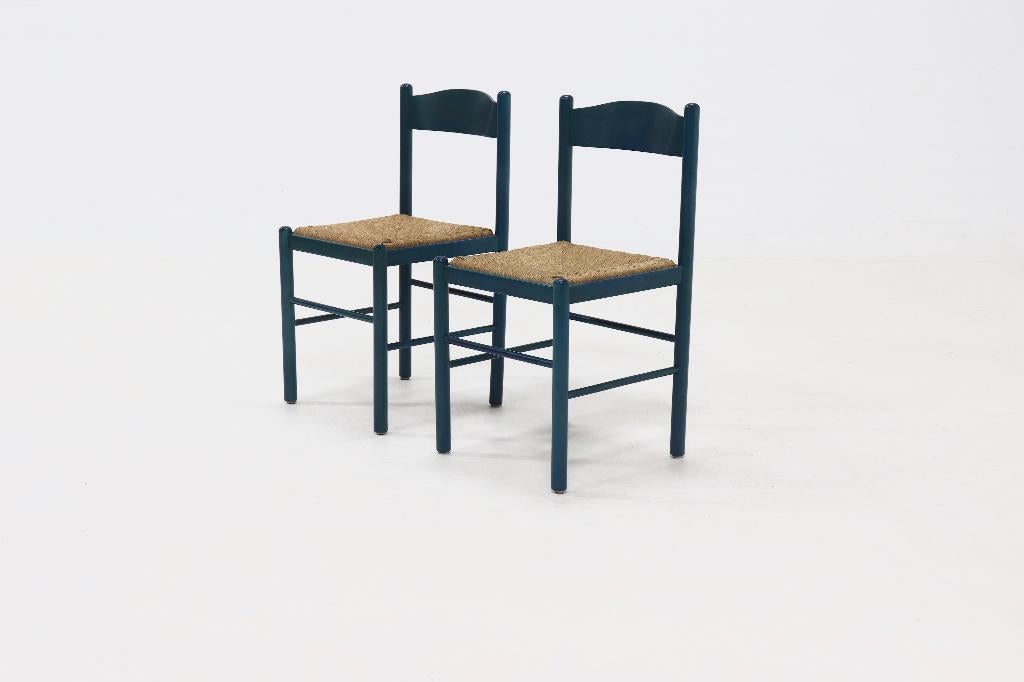 Vintage Vico Magistretti Stijl Stoelen Jaren 60 70, Ophalen, Gebruikt, Hout