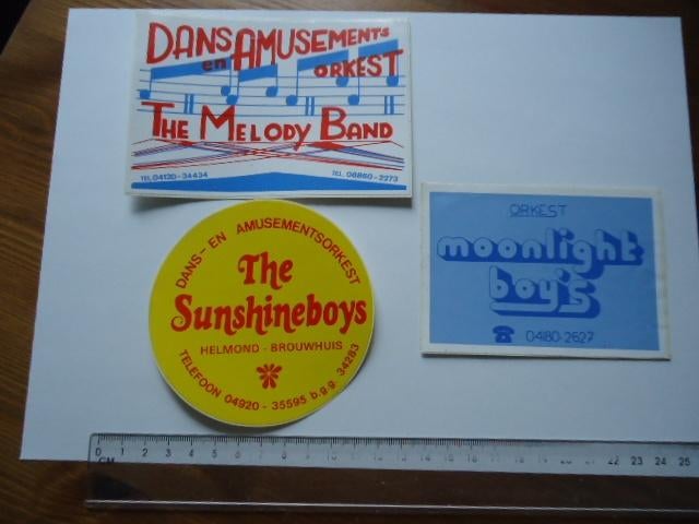 sticker oud Band orkest amusement helmond brouwhuis dans, Verzenden, Zo goed als nieuw, Bedrijf of Vereniging