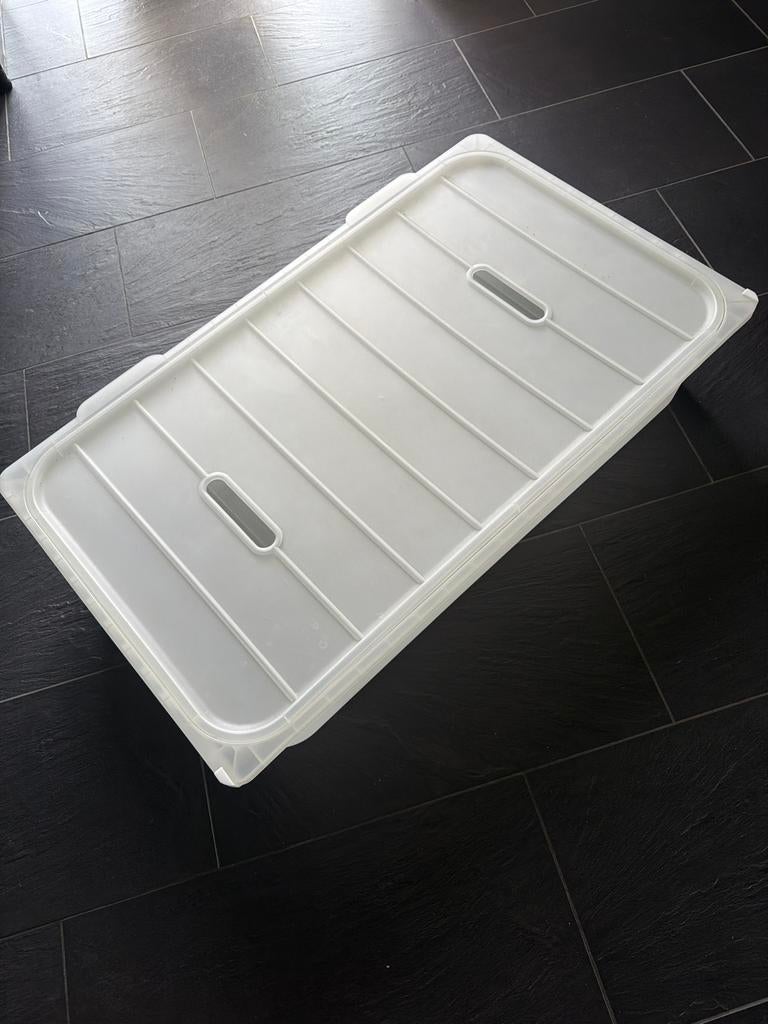 Witte plastic opbergdoos met deksel, Doe-het-zelf en Verbouw, Kratten en Dozen, Ophalen, 40 tot 60 cm, Minder dan 35 cm, 75 tot 100 cm