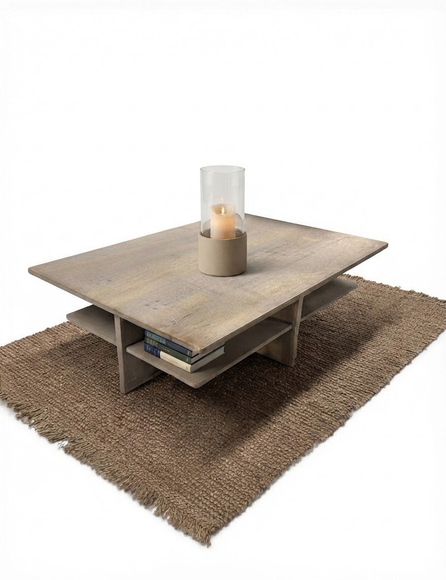 Boeren salontafel / Rustique / Wabi Sabi / Japandi, Gebruikt, Ophalen of Verzenden, Nvt, Rechthoekig