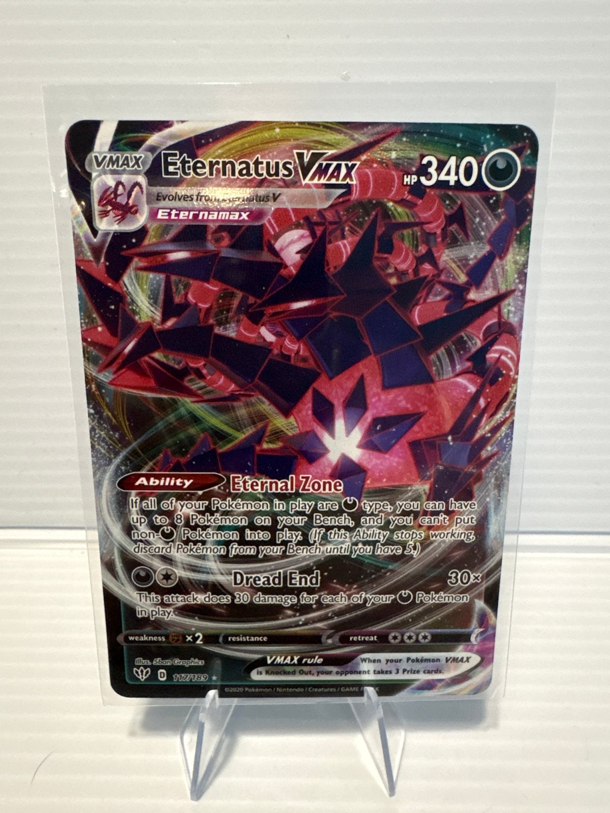 Eternatus Vmax 117/189 Darkness Ablaze NM Pokémon Kaart, Hobby en Vrije tijd, Verzamelkaartspellen | Pokémon, Ophalen of Verzenden