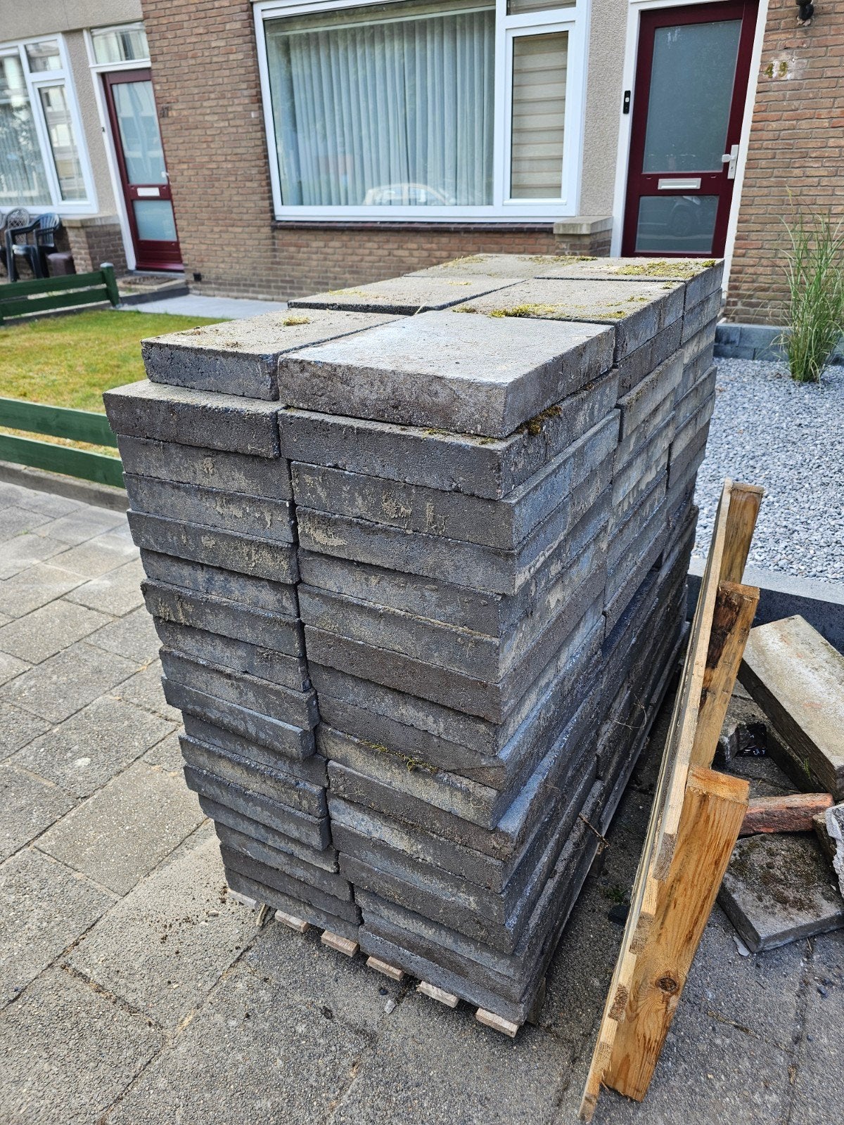 Gratis betonnen tuintegels, circa 20m2, Ophalen, Gebruikt, 10 m² of meer, Beton