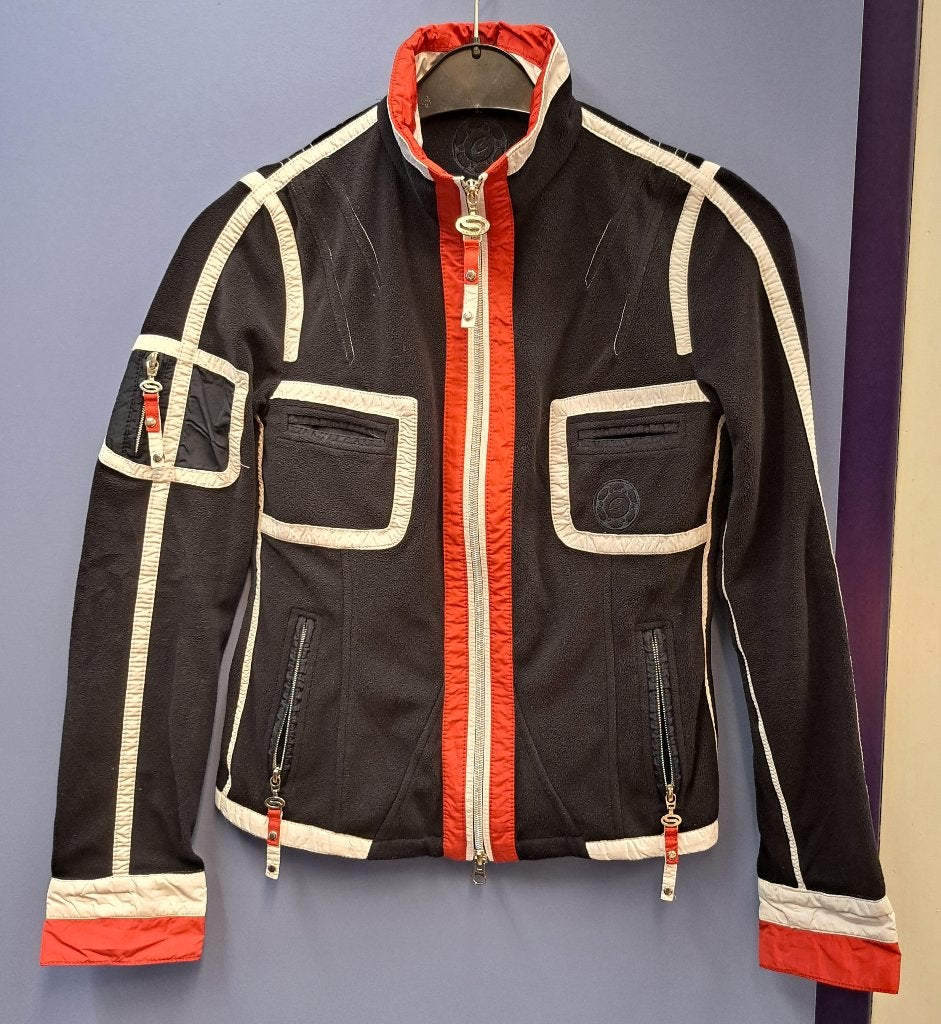 Sportalm fleece vest zwart / wit / rood wat dunner S 47033, ., Zwart, Maat 36 (S), .