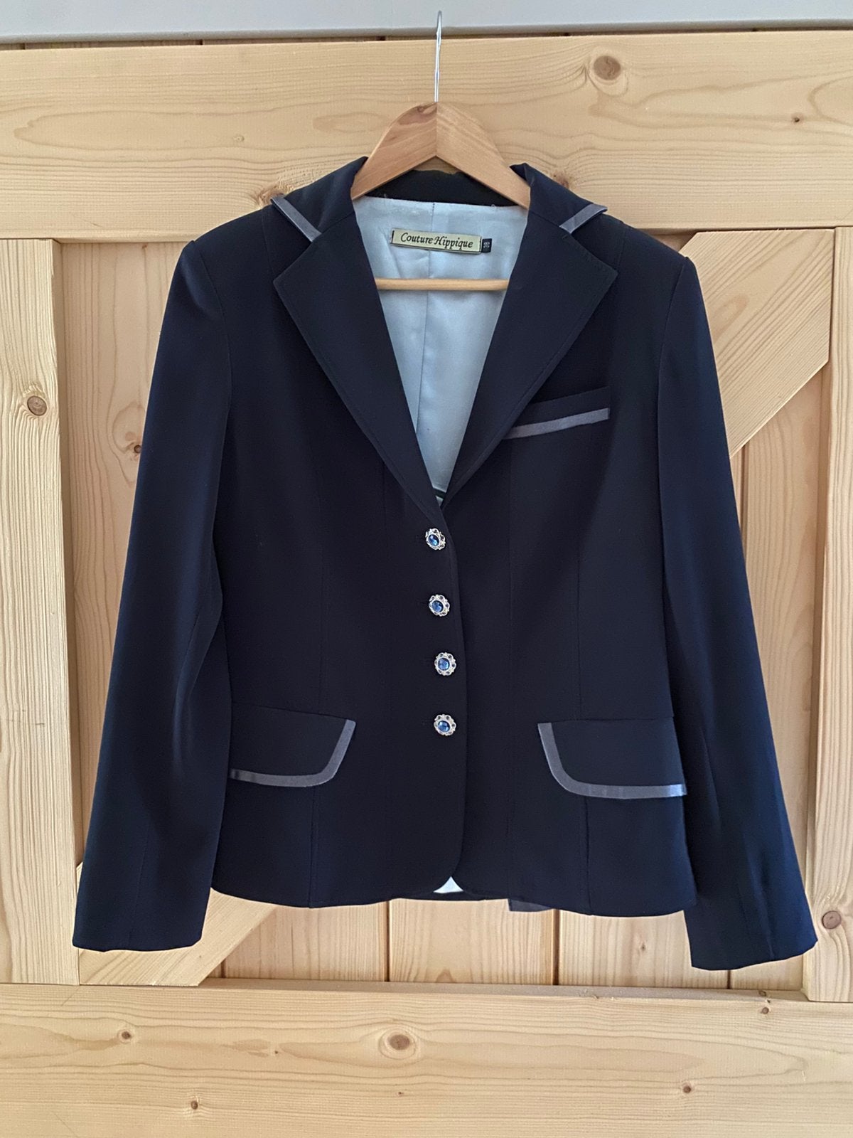 Couture Hippique - wedstrijd jasje, Dieren en Toebehoren, Blauw, Sierdetails, Dressuur, Overige merken