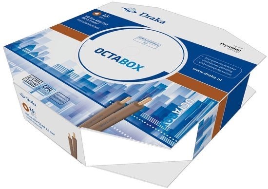 Draka Installatiedraad 2.5 mm² - Bruin/aarde/nul/zwart, Doe-het-zelf en Verbouw, Elektra en Kabels, Ophalen of Verzenden, Nieuw