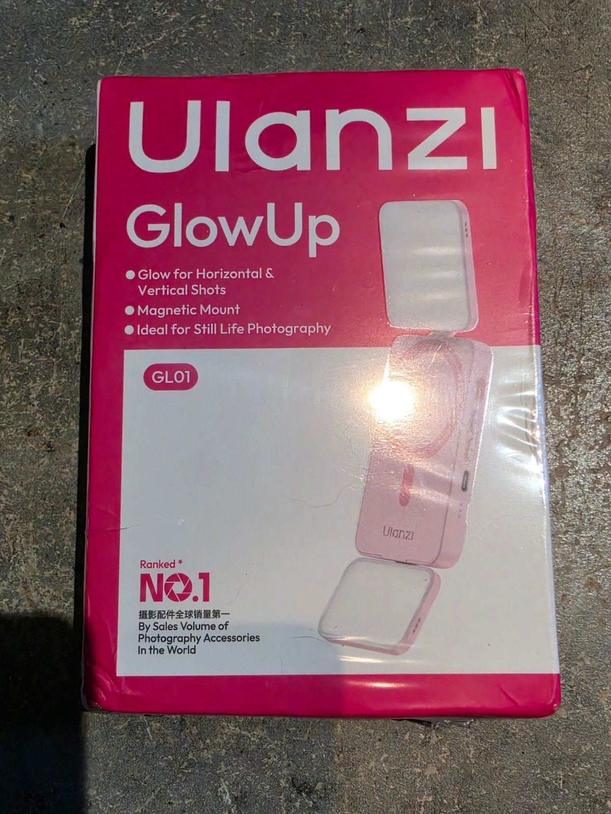 Ulanzi GlowUp GL01 - Nieuwe LED-videolamp voor fotografie, Overige merken, Belichting, Ophalen of Verzenden, Nieuw