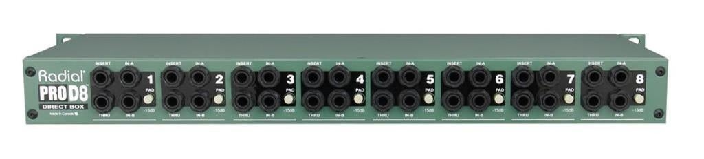 Radial ProD8 8-kanaals rackmount DI 1U, ., Overige typen, Nieuw, Ophalen of Verzenden