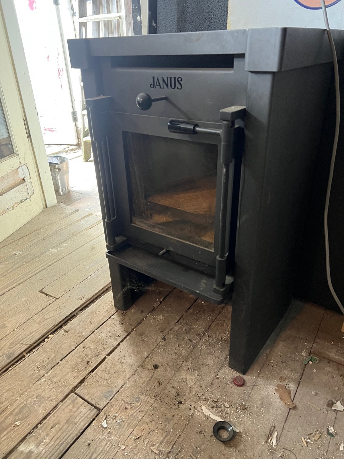 Janus 6 houtkachel met onderplaat - Gebruikt, Ophalen, Gebruikt, Houtkachel, Vrijstaand