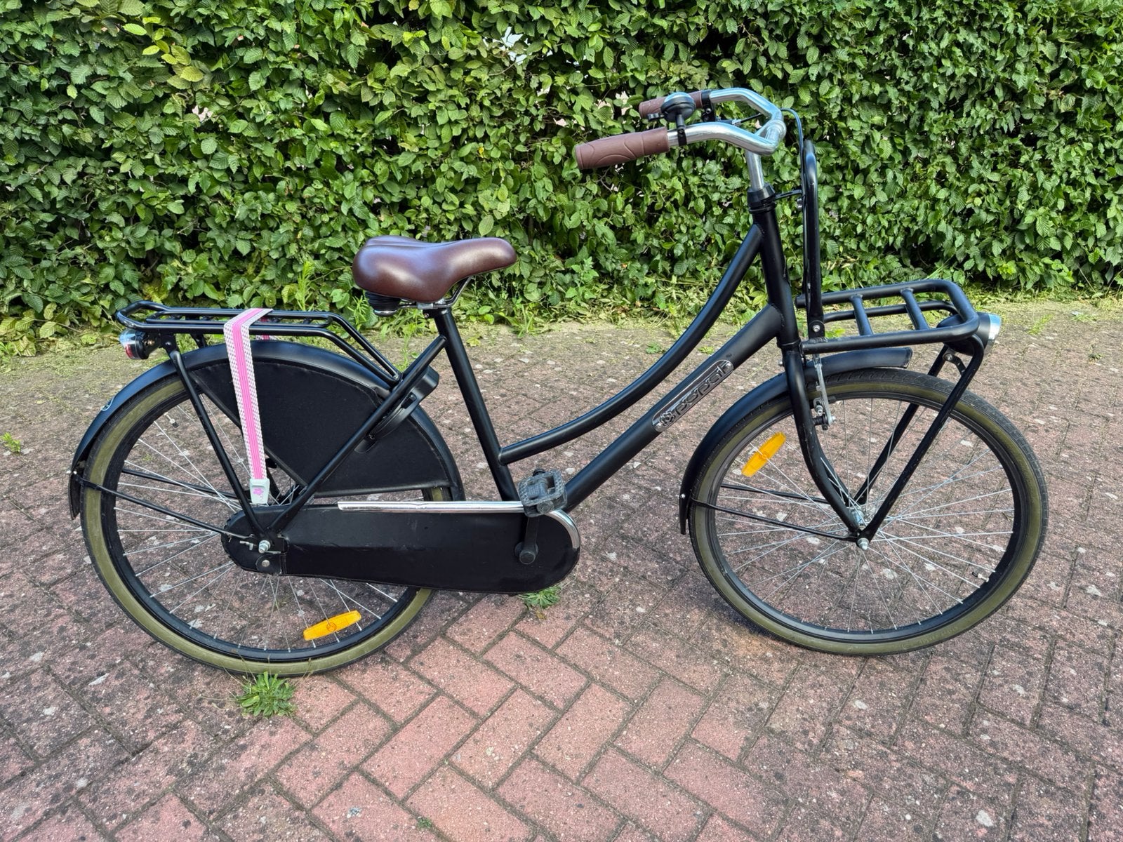 Popal meisjes fiets zwart 26 inch, Minder dan 47 cm, Ophalen, Gebruikt, Terugtraprem