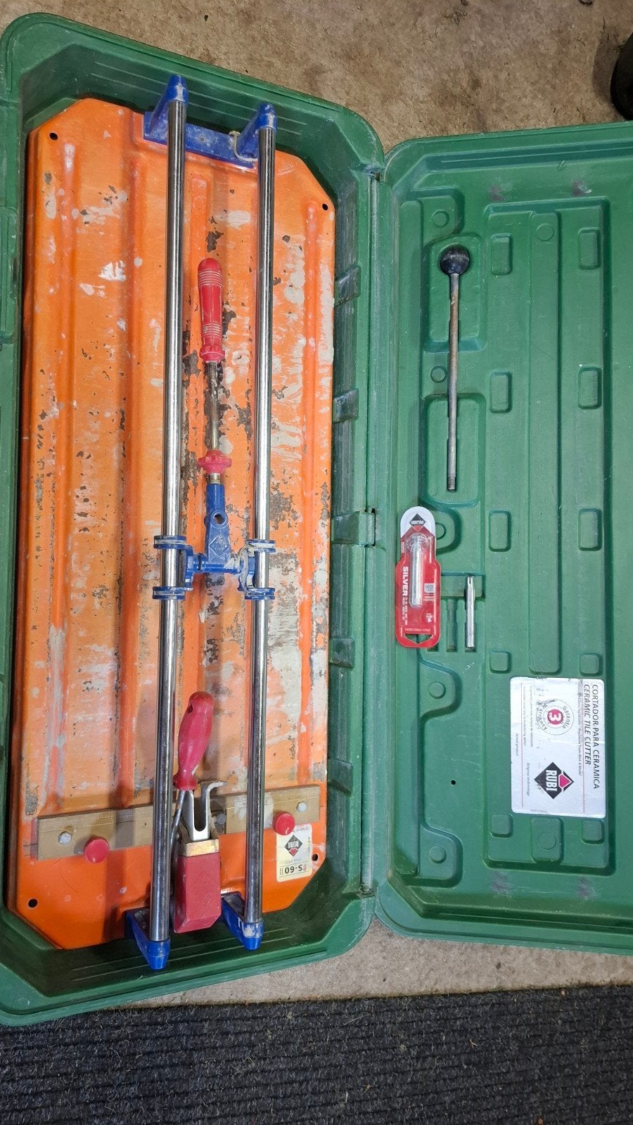 Rubi TS-60 Tegelsnijder in koffer, Ophalen, Gebruikt, Snijgereedschap, Rubi