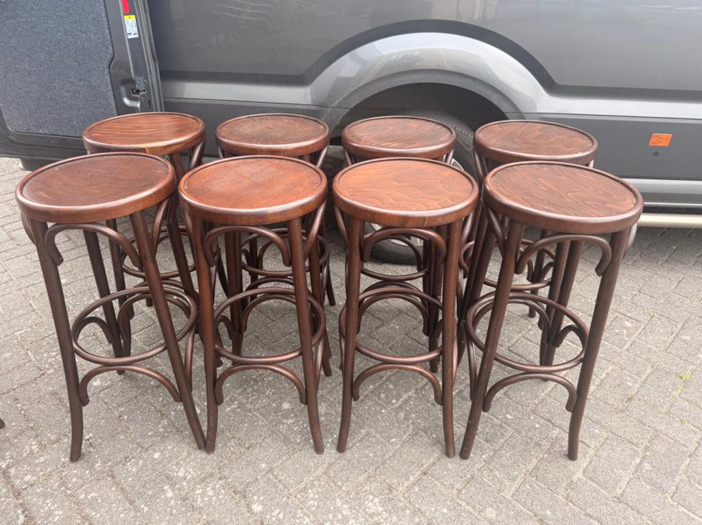 Thonet barkrukken bistro cafe mancave kroeg retro vintage, 5 krukken of meer, Met voetsteun, 60 tot 90 cm, Ophalen of Verzenden