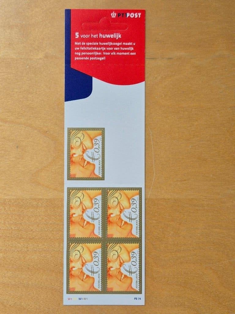 NVPH PB74 - 2002 - Vijf voor het huwelijk - dicht hangoog, Postzegels en Munten, Ophalen of Verzenden, Na 1940, Postfris