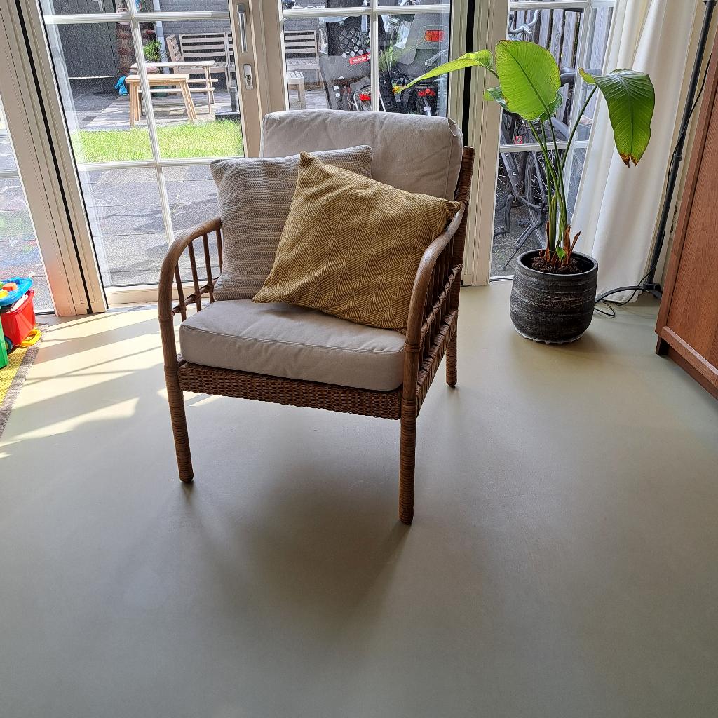 Rotan fauteuil (ikea), Ophalen, Bruin, Zo goed als nieuw, Eén