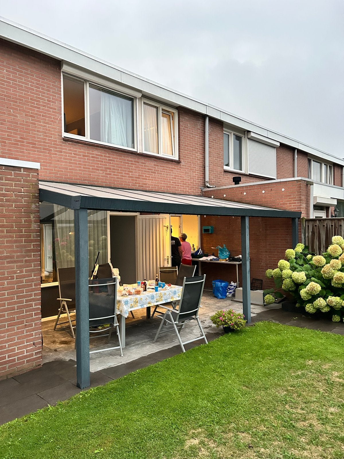Veranda 3 x 6,10 meter met polycarbonaat dak, Ophalen, Gebruikt, Veranda