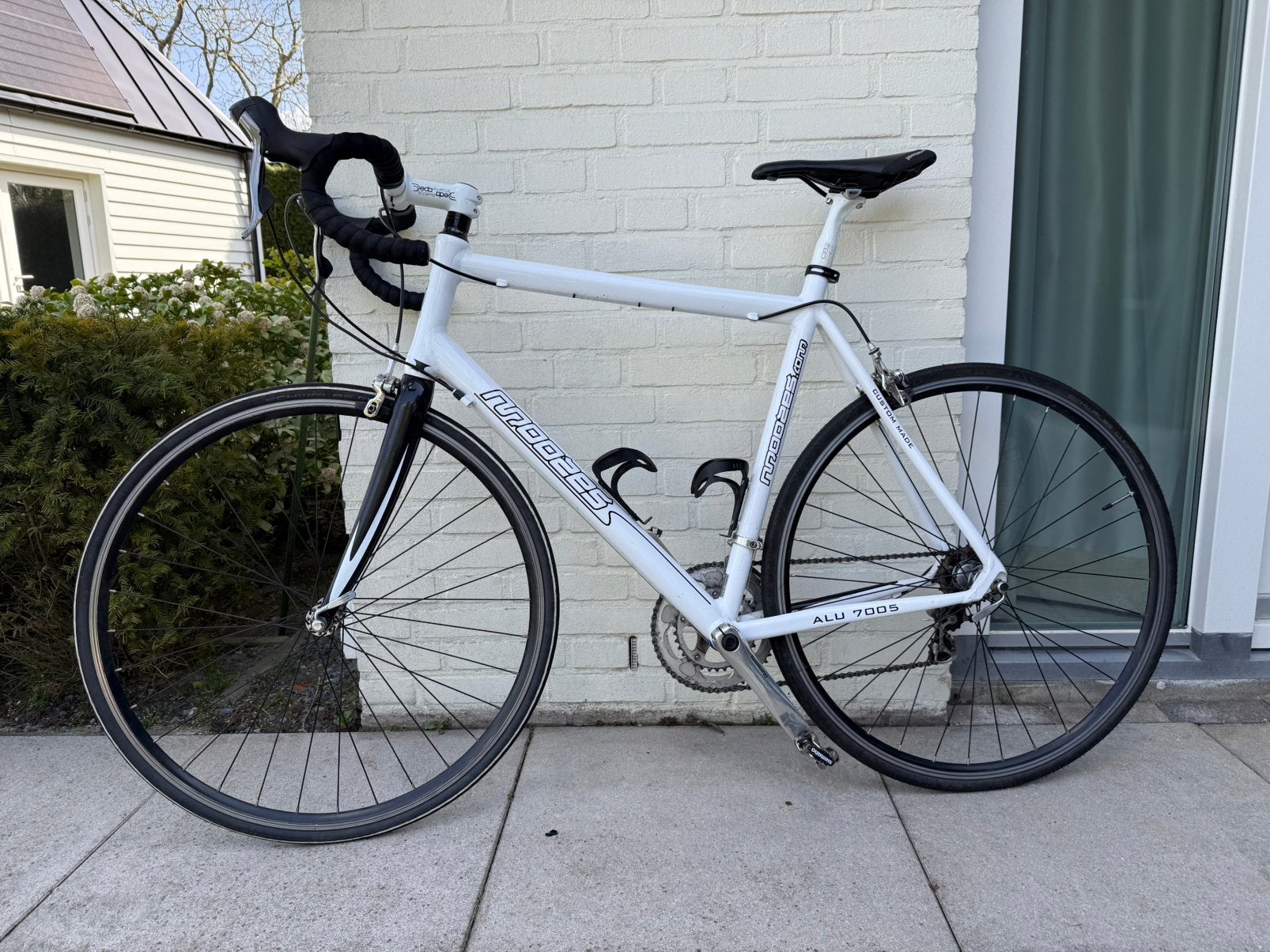 Heren racefiets Moozes Squadron wit Frame 57 cm, Zo goed als nieuw, 57 tot 61 cm, Meer dan 20 versnellingen, Ophalen