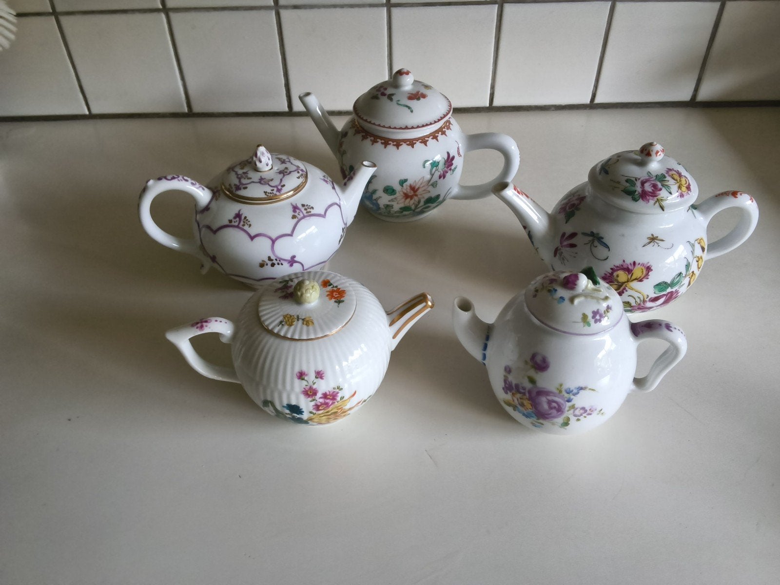 5 theepotje uit de Franklin Mint collection, Ophalen of Verzenden
