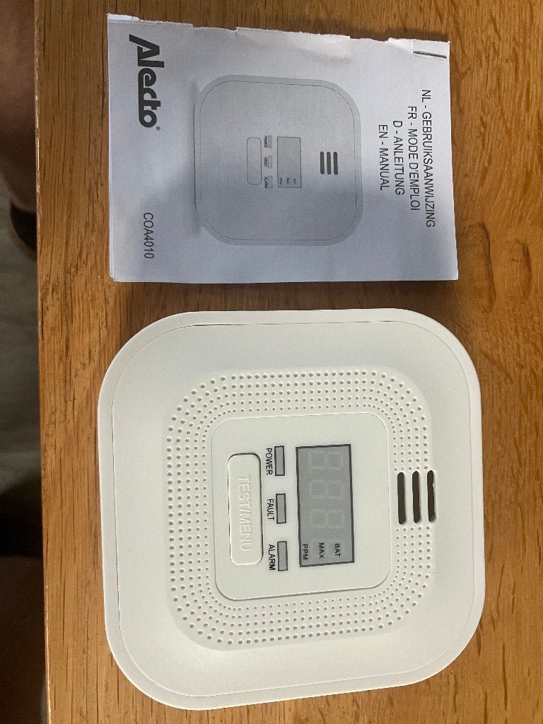 Alecto COA4010 Koolmonoxidemelder met 10 jaar batterij, Ophalen, Zo goed als nieuw