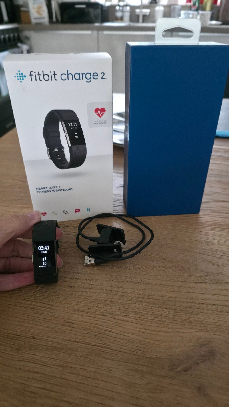 Fitbit Charge 2 Hartslag + Fitness Polsband Zwart, Gebruikt, Zwart, Ophalen of Verzenden, Fitbit