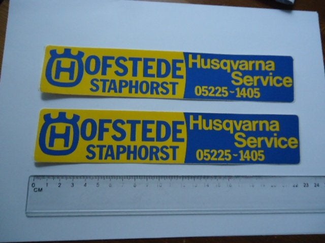 sticker oud Husqvarna motorcross motor Staphorst HOFSTEDE, Verzenden, Zo goed als nieuw, Bedrijf of Vereniging