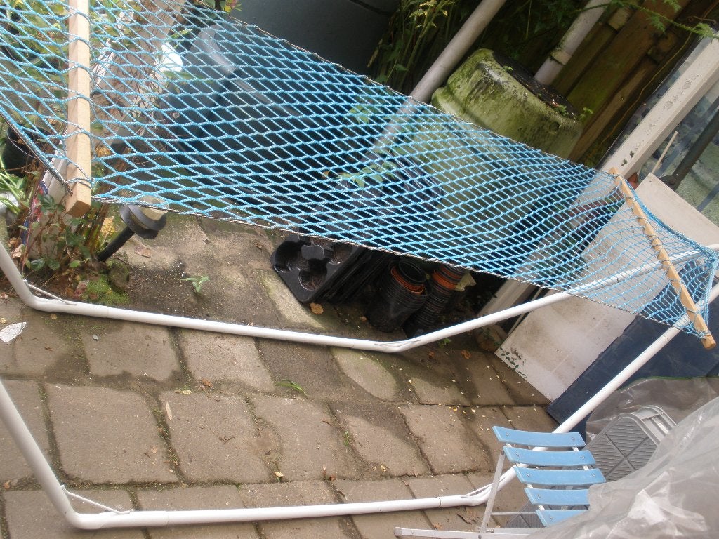 hangmat op standaard, Ophalen, Gebruikt