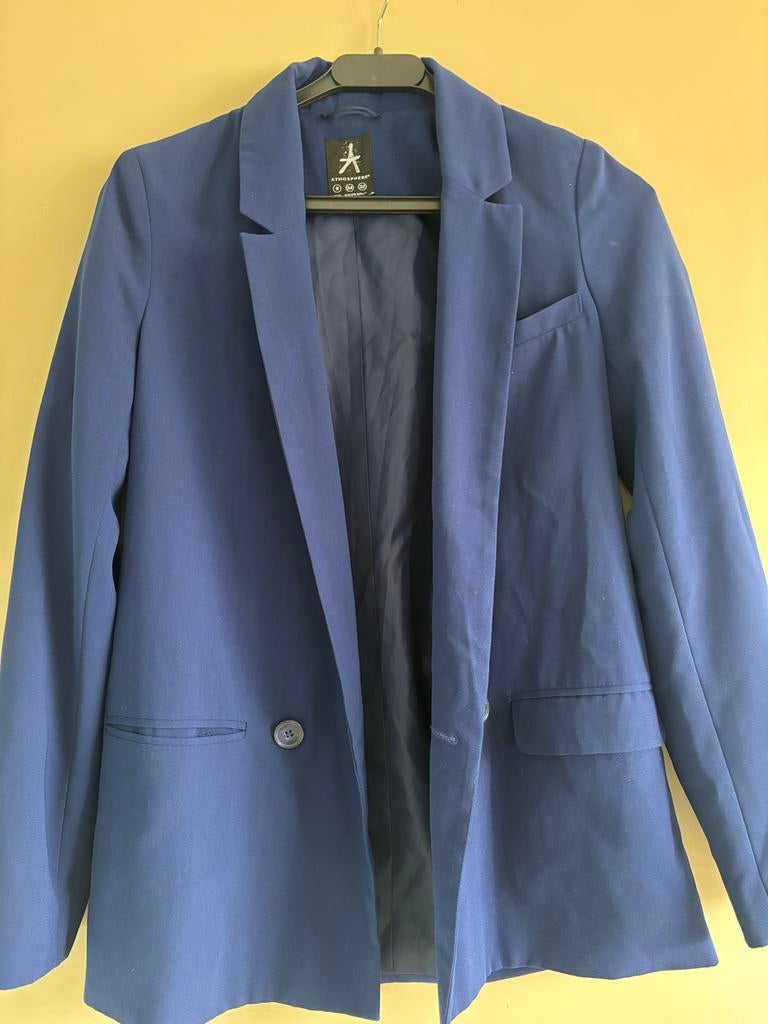 Blauwe blazer van Atmosphere maat 32, Jasje, Maat 34 (XS) of kleiner, Gedragen, Verzenden