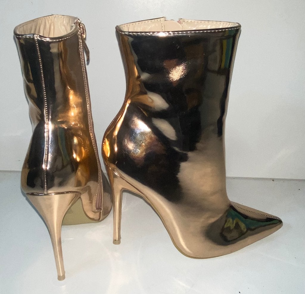 Goud roze SEXY lak laarzen mt 37 Nieuw, Lage of Enkellaarzen, Nieuw, Ophalen of Verzenden, Roze