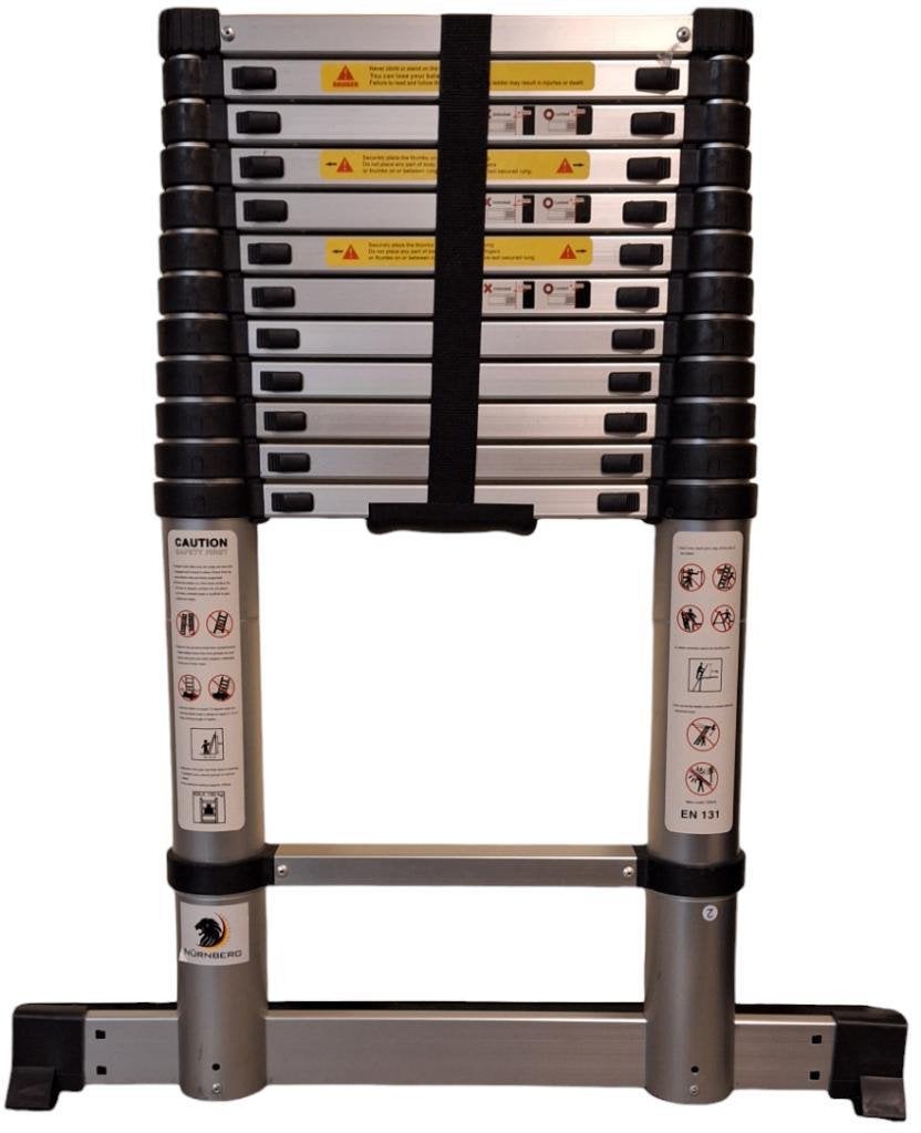 Telescoopladder met onder balk 3.8mtr. en 4.4mtr. Nieuw, -, Nieuw, Ophalen of Verzenden, Ladder