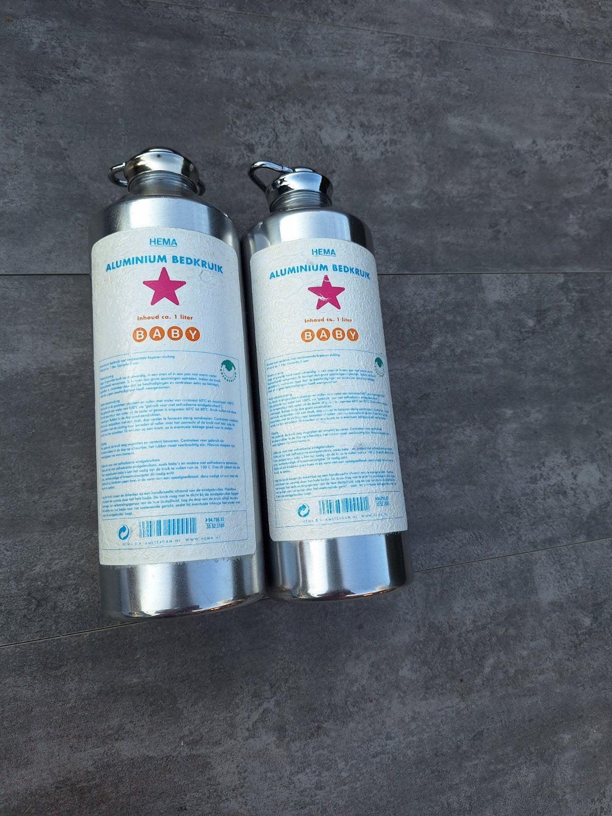 Hema aluminium bedkruik baby (2 stuks), Ophalen of Verzenden, Gebruikt