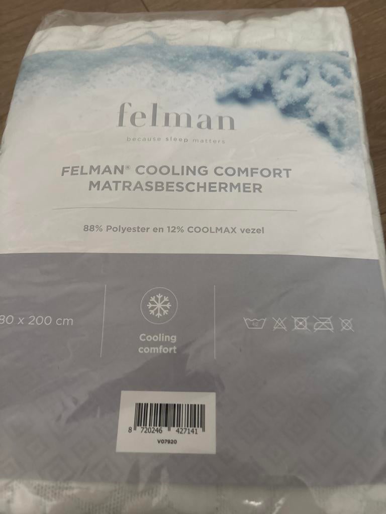 Felman Cooling Comfort Matrasbeschermer 80x200cm, Ophalen of Verzenden, Zo goed als nieuw