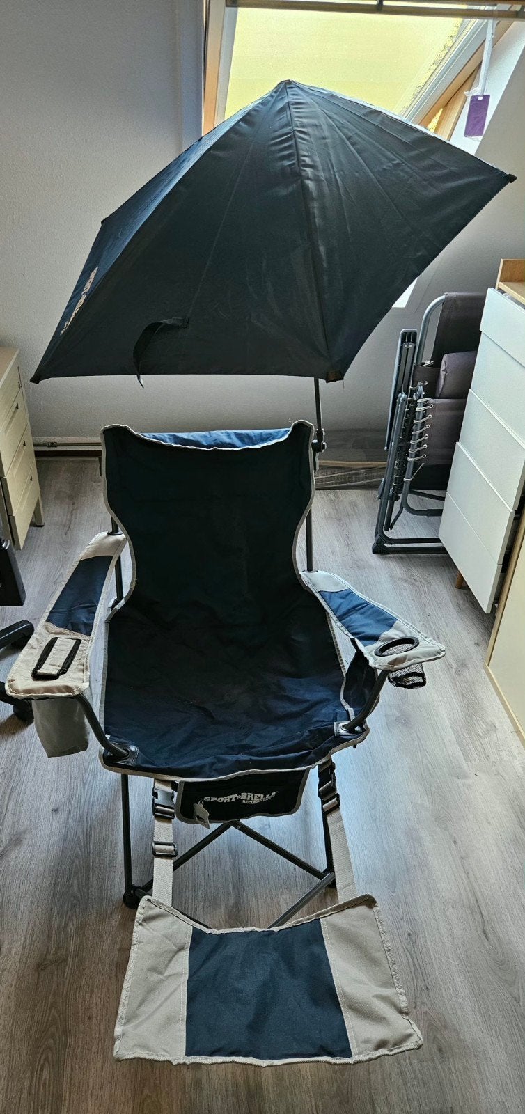 Sport-Brella Verstelbare Stoel met Parasol en Voetensteun, Ophalen of Verzenden