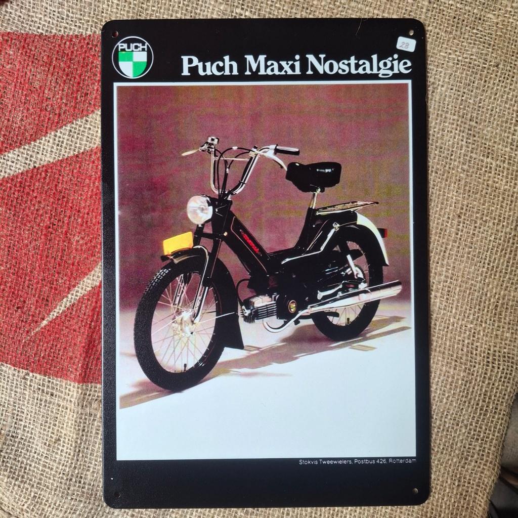 Puch Maxi - Metalen wandplaat, Overige typen, Nieuw, Ophalen of Verzenden, 9663AW