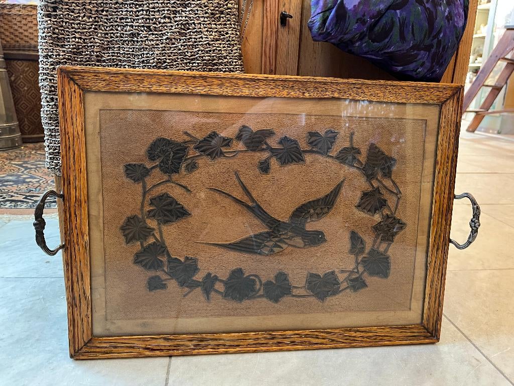 Oud dienblad: vogel, zwaluw, Ophalen