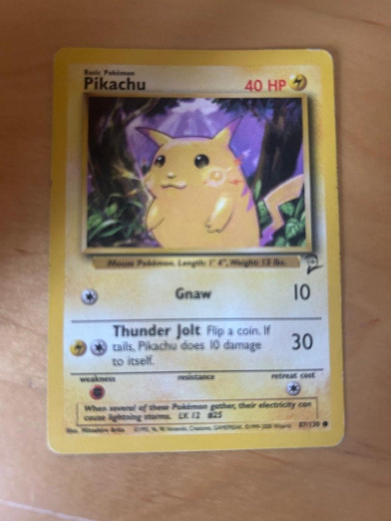 Pikachu - 40 HP - Basic (gebruikt), Ophalen of Verzenden, Gebruikt, Losse kaart