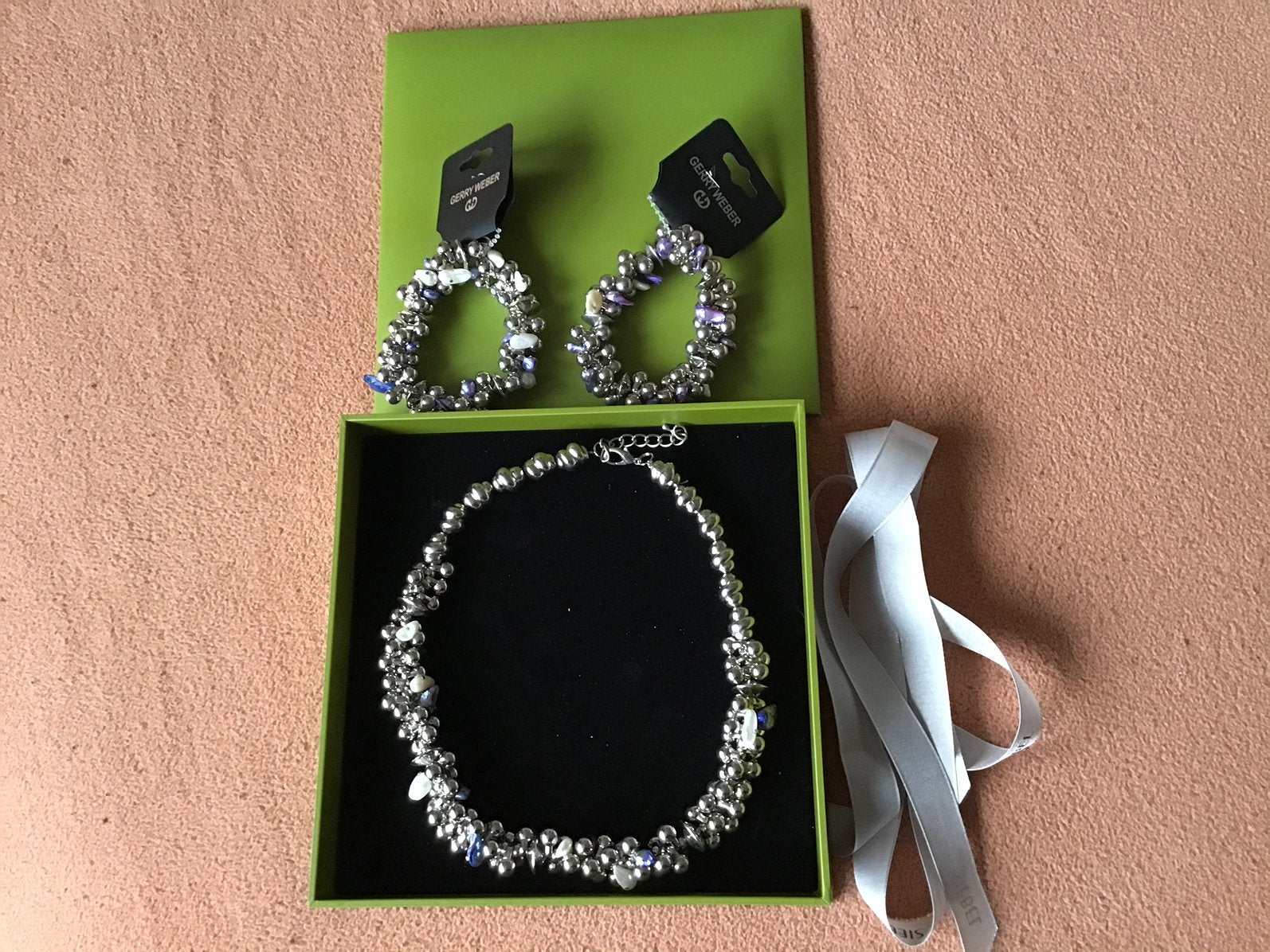 Gerry Weber Ketting met 2 armbanden in luxe opbergbox NIEUW, Ophalen of Verzenden, Nieuw, Zilver, Overige materialen