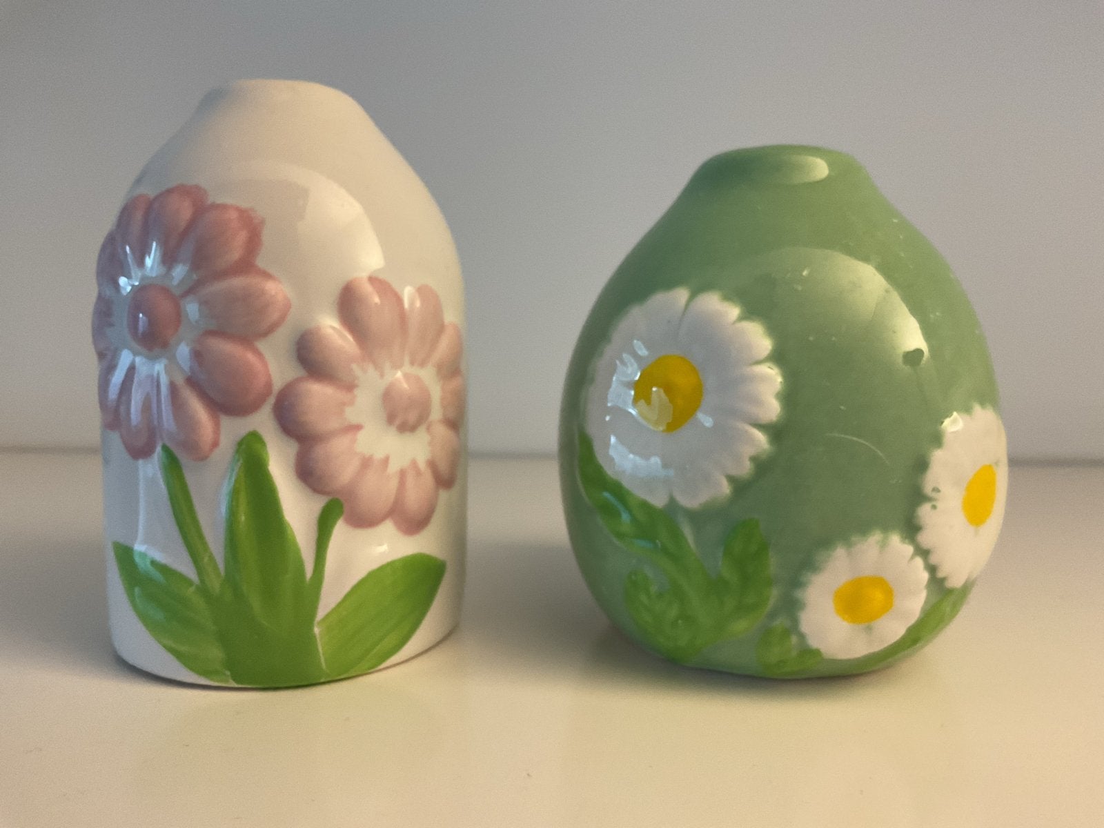 Set van 2 vrolijke bloemenvaasjes, Ophalen of Verzenden
