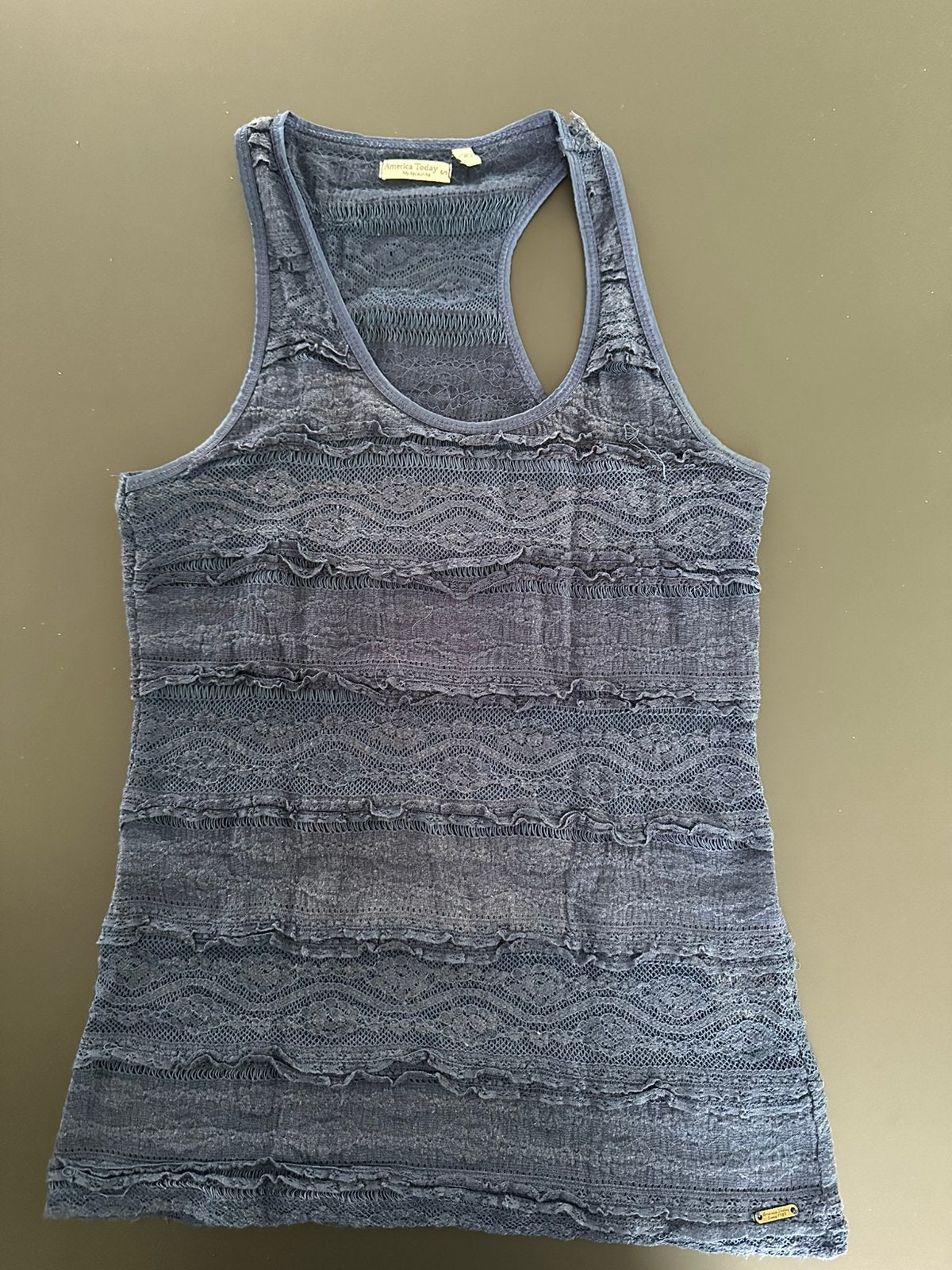 Hemdje dames America Today kant maat S, Blauw, Ophalen of Verzenden, Gedragen, Maat 36 (S)