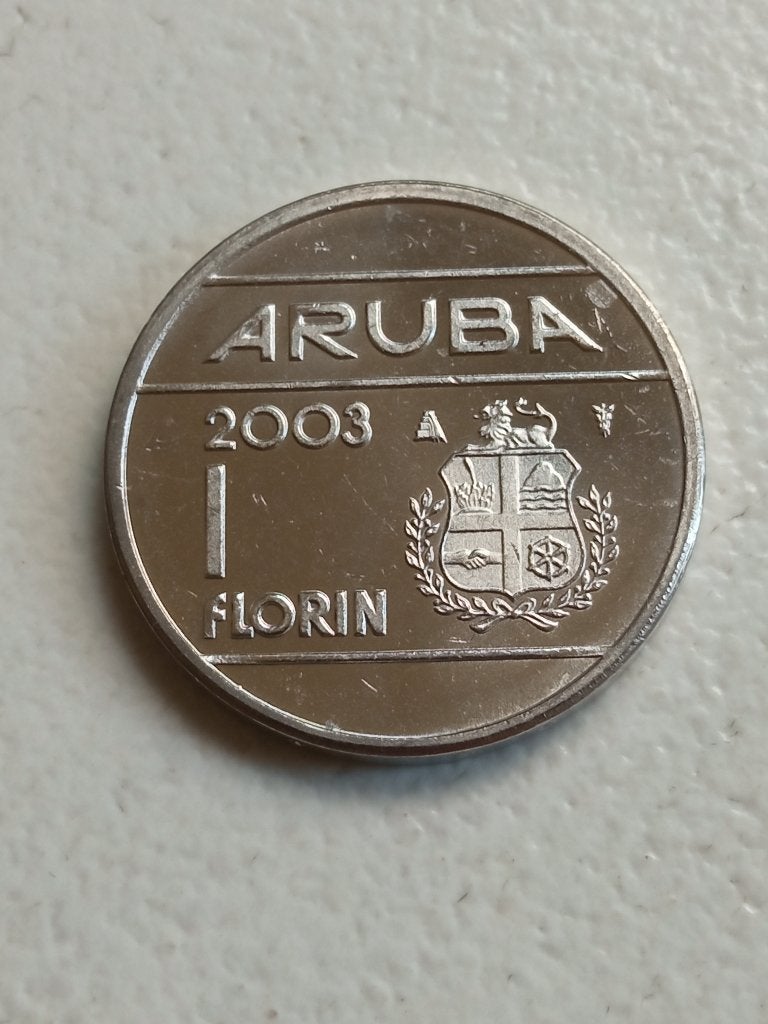 Aruba 1 florin 2003., Ophalen of Verzenden, Noord-Amerika, Losse munt
