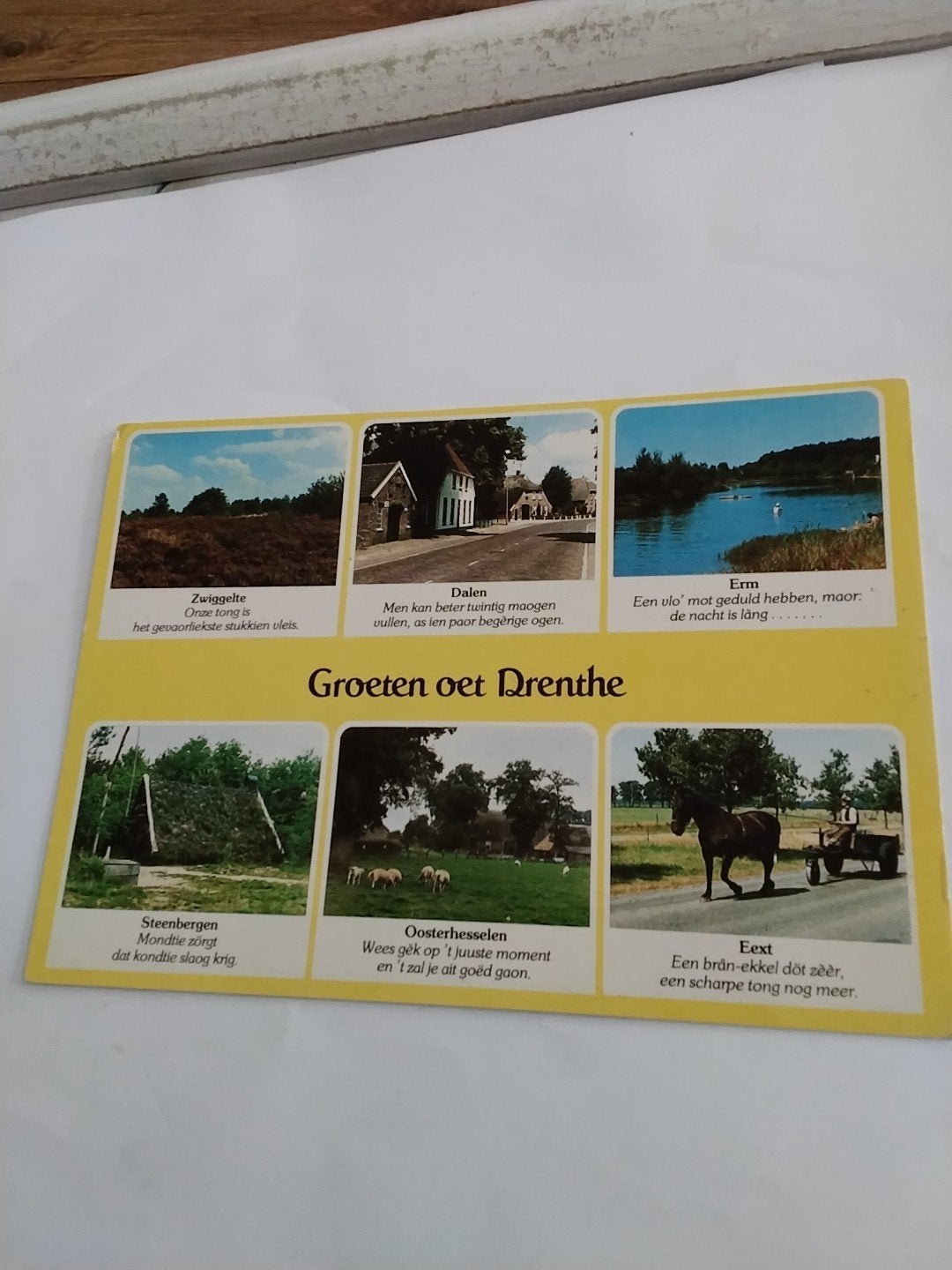 Ansichtkaart Groeten oet Drenthe - Zwiggelte, Dalen, Erm, Verzamelen, Ophalen of Verzenden, Drenthe