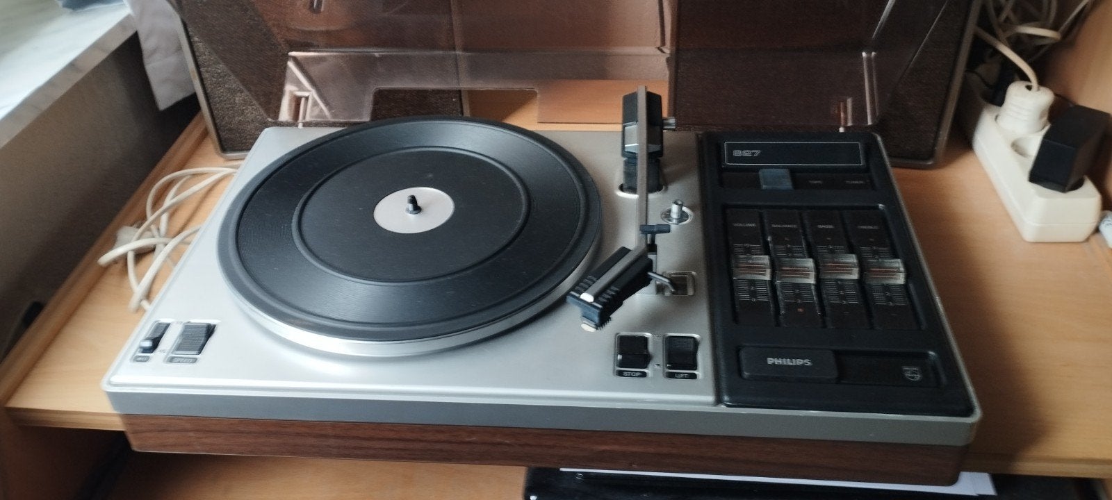 Philips 22GF827 Platenspeler combi, Ophalen, Philips, Gebruikt, Automatisch