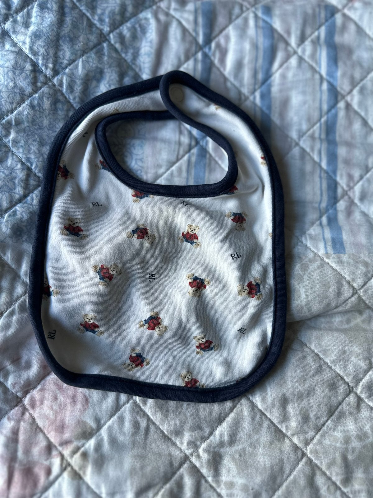 Ralph Lauren Slabbetje met Teddybeer Patroon, Ophalen of Verzenden, Gebruikt