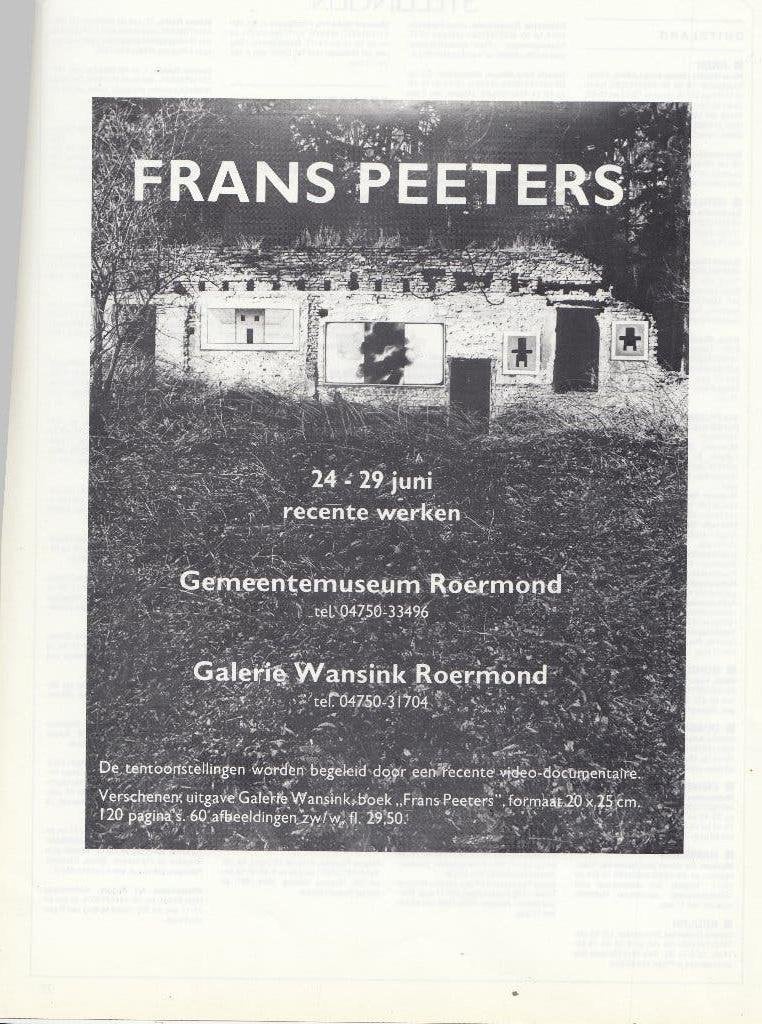 Frans Peeters Tentoonstelling Roermond Advertentie affiche, Ophalen of Verzenden